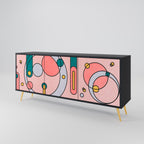 GOSSAMER ECHOES 3-Door Sideboard in Black Finish