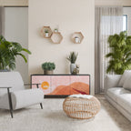 LUMINOUS SUNLIGHT Sideboard mit 3 Türen in Schwarz