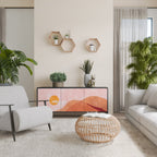 LUMINOUS SUNLIGHT Sideboard mit 3 Türen in Schwarz