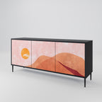 LUMINOUS SUNLIGHT Sideboard mit 3 Türen in Schwarz