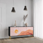 LUMINOUS SUNLIGHT Sideboard mit 3 Türen in Schwarz