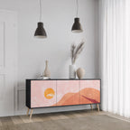 LUMINOUS SUNLIGHT Sideboard mit 3 Türen in Schwarz