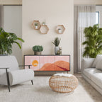 LUMINOUS SUNLIGHT Sideboard mit 3 Türen in Schwarz