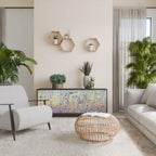 MOSAIC OF COLORS Sideboard mit 3 Türen in Schwarz