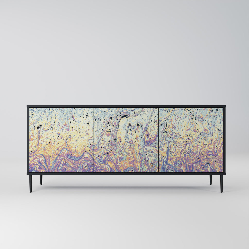 MOSAIC OF COLORS 3-türiges Sideboard in Schwarz