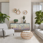 MOSAIC OF COLORS Sideboard mit 3 Türen in Schwarz