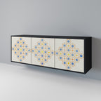 PATTERNED PRISM Sideboard mit 3 Türen in Schwarz