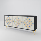 PATTERNED PRISM Sideboard mit 3 Türen in Schwarz