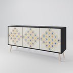 PATTERNED PRISM Sideboard mit 3 Türen in Schwarz