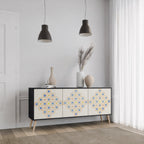 PATTERNED PRISM Sideboard mit 3 Türen in Schwarz