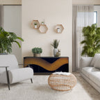 HOLLOW TIME Sideboard mit 3 Türen in Schwarz