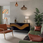 HOLLOW TIME Sideboard mit 3 Türen in Schwarz