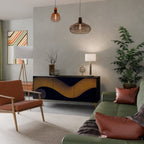 HOLLOW TIME Sideboard mit 3 Türen in Schwarz