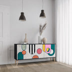 COOL STORY Sideboard mit 3 Türen in Schwarz