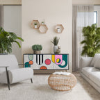 COOL STORY Sideboard mit 3 Türen in Schwarz