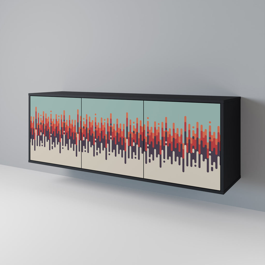 CHROMA CONTOURS 3-türiges Sideboard in Schwarz