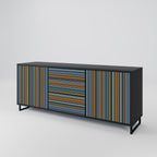 LINEOUT SPECTRUM Sideboard mit 3 Türen in Schwarz
