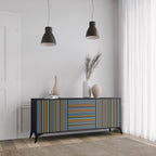 LINEOUT SPECTRUM Sideboard mit 3 Türen in Schwarz