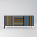 LINEOUT SPECTRUM Sideboard mit 3 Türen in Schwarz