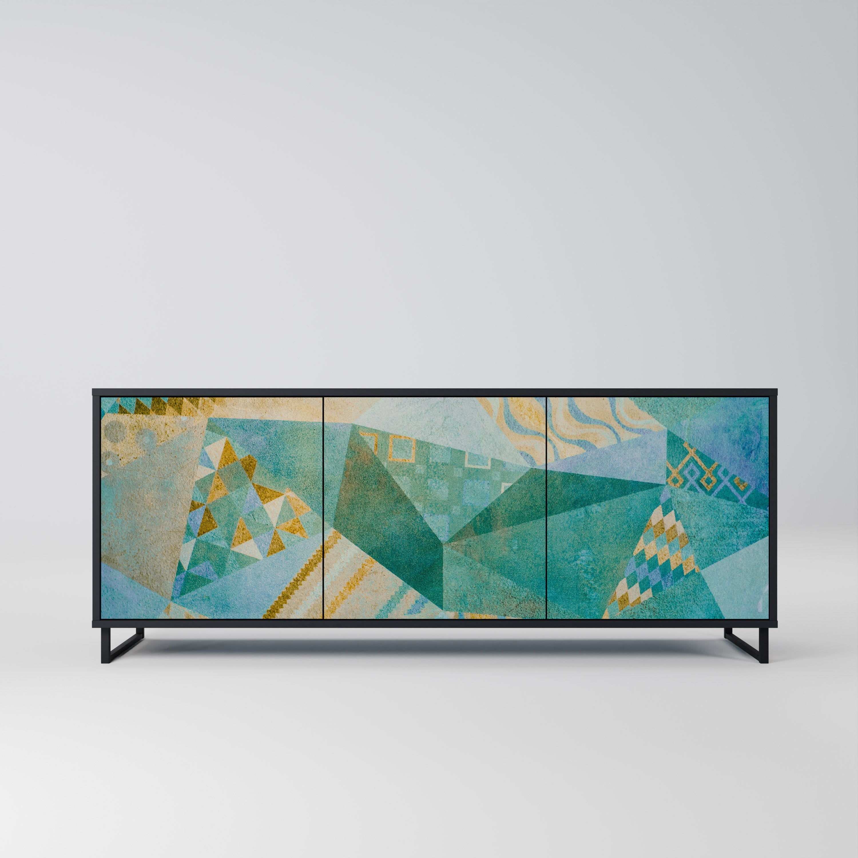 SPECTRUM SPLENDOR 3-türiges Sideboard in Schwarz