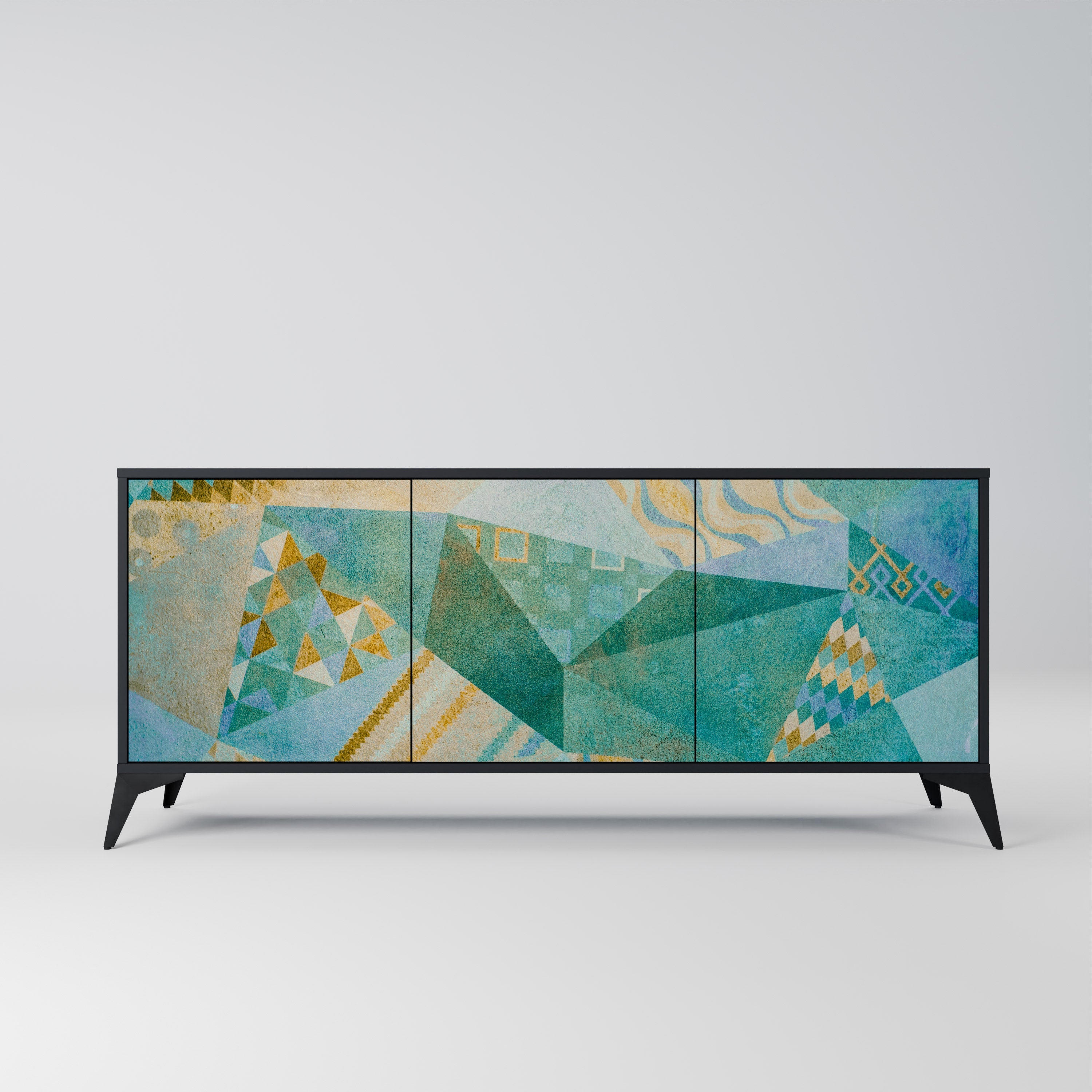 SPECTRUM SPLENDOR 3-türiges Sideboard in Schwarz