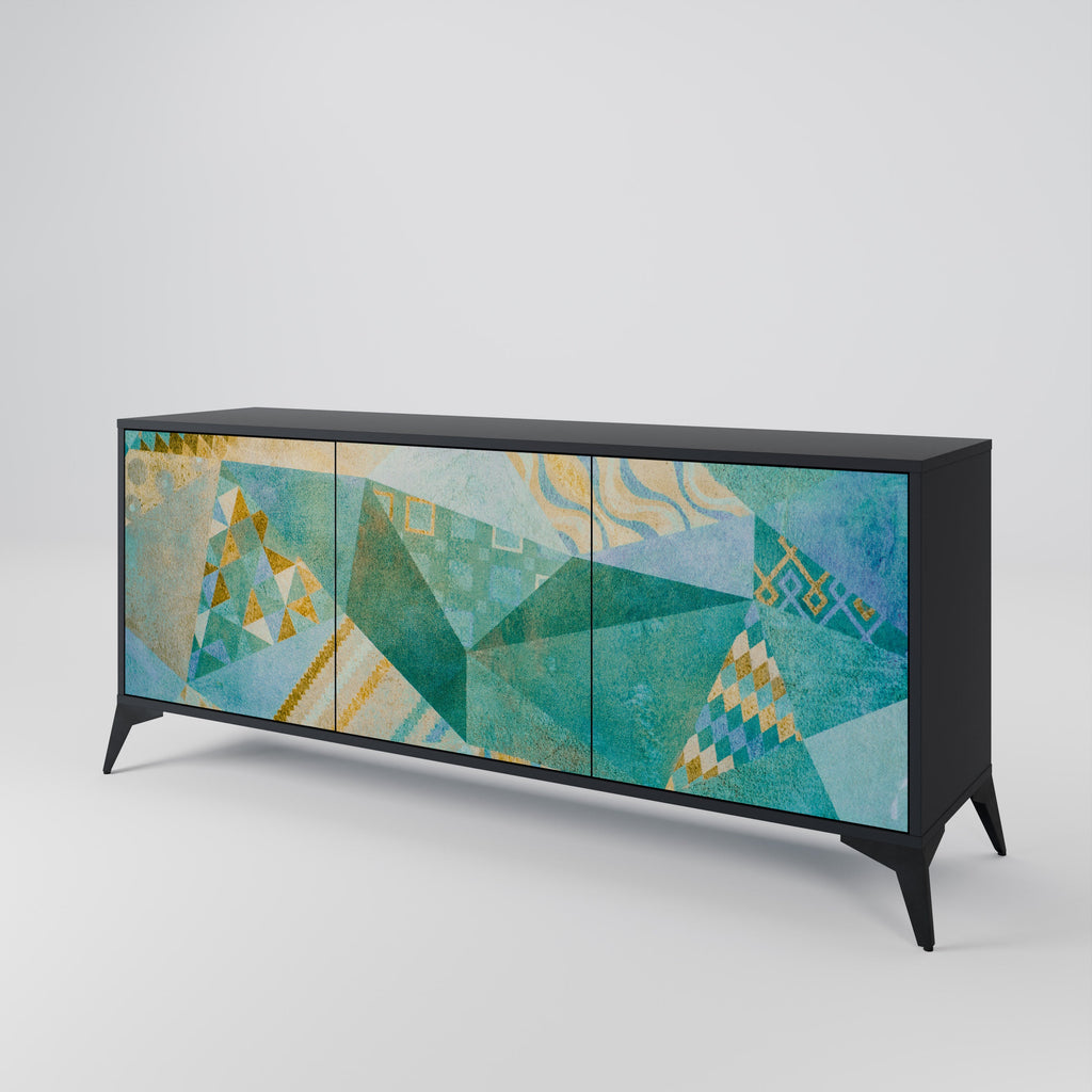 SPECTRUM SPLENDOR 3-türiges Sideboard in Schwarz