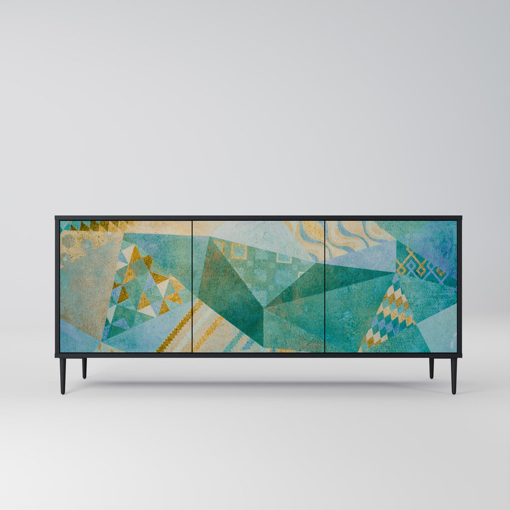 SPECTRUM SPLENDOR 3-türiges Sideboard in Schwarz