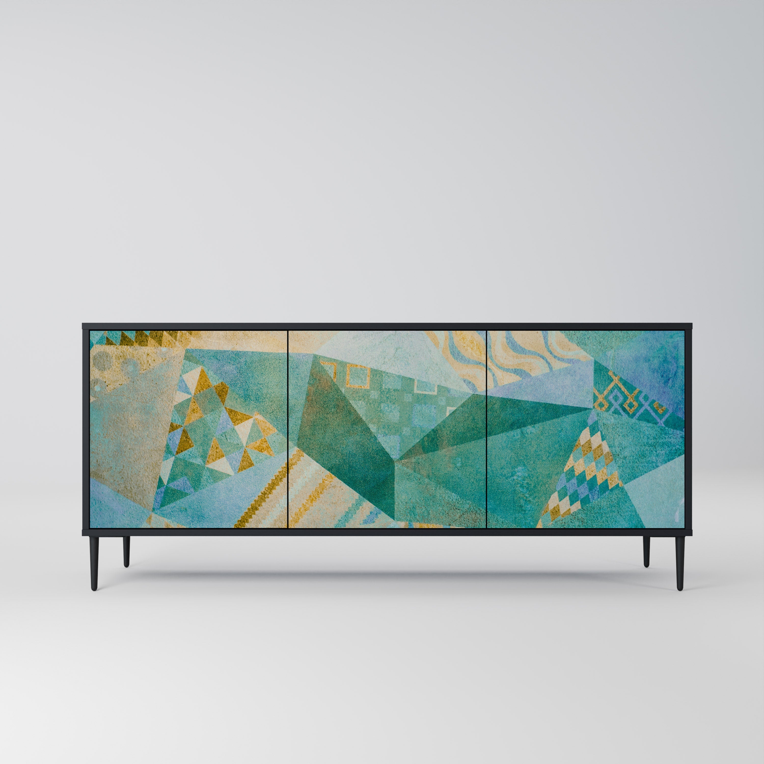 SPECTRUM SPLENDOR 3-türiges Sideboard in Schwarz