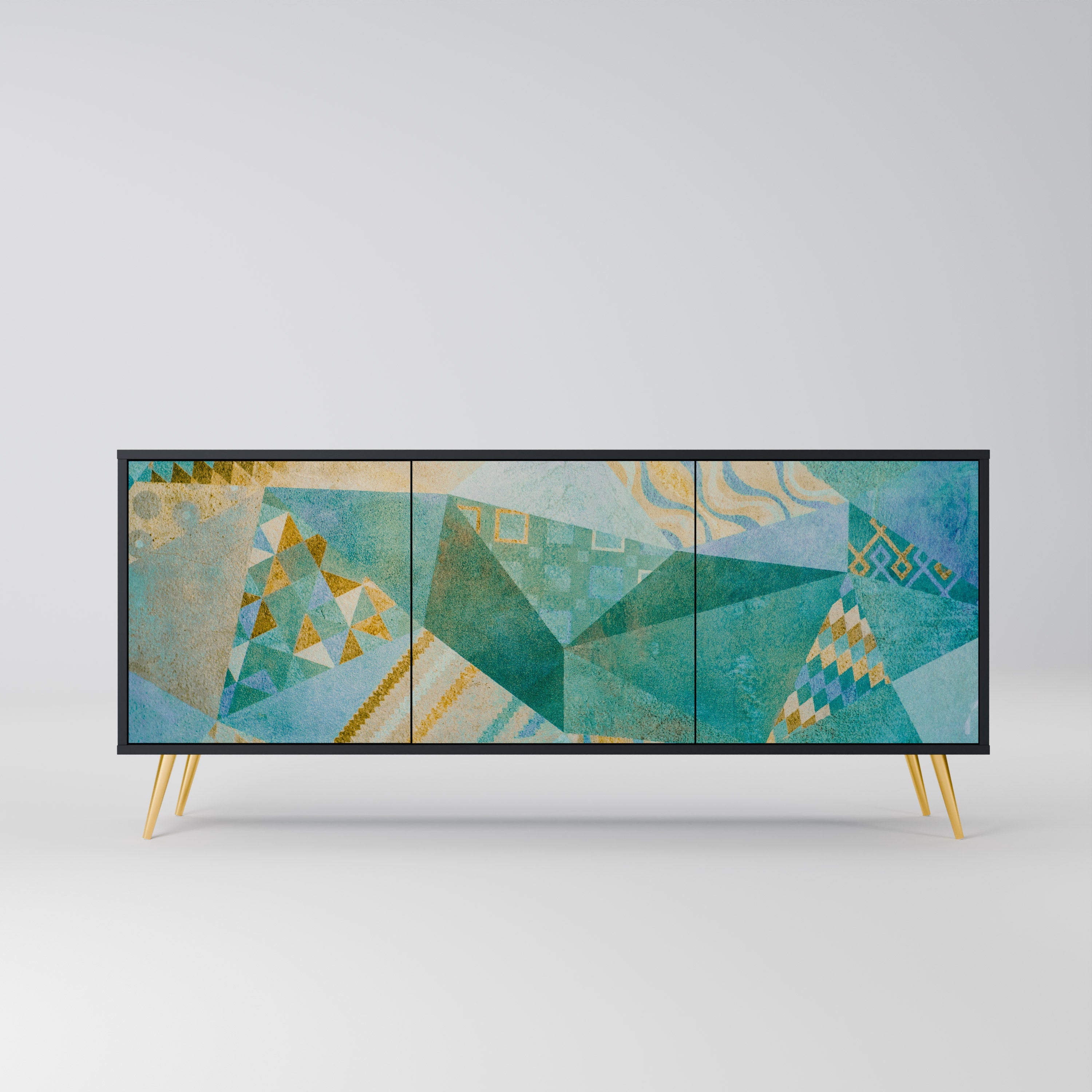 SPECTRUM SPLENDOR 3-türiges Sideboard in Schwarz