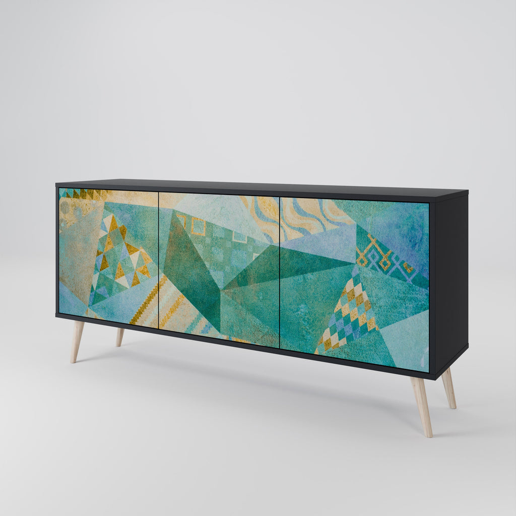 SPECTRUM SPLENDOR 3-türiges Sideboard in Schwarz