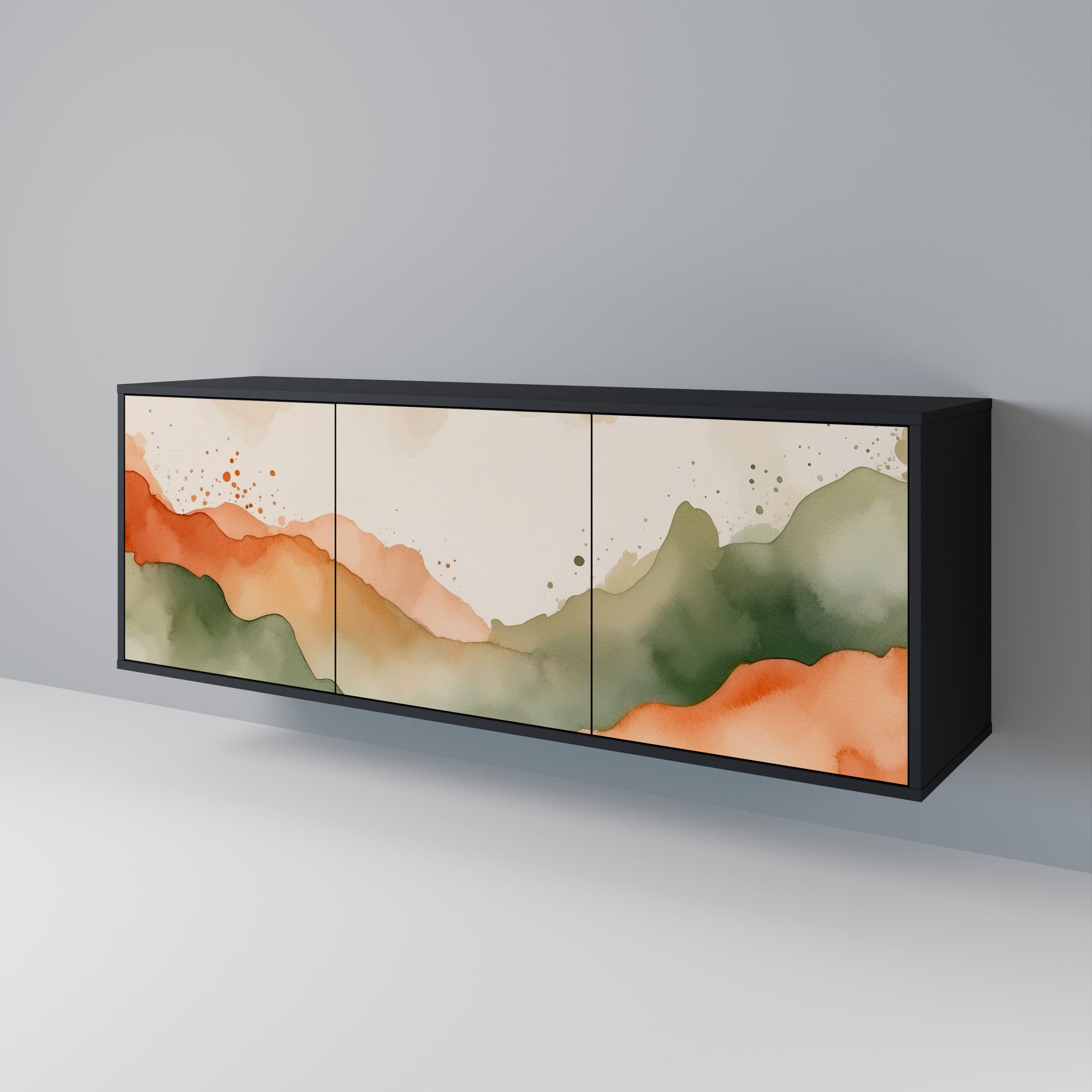 WATERCOLOUR PEAKS 3-türiges Sideboard