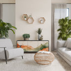 WATERCOLOUR PEAKS Sideboard mit 3 Türen in Schwarz