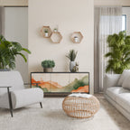 WATERCOLOUR PEAKS Sideboard mit 3 Türen in Schwarz