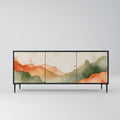 WATERCOLOUR PEAKS Sideboard mit 3 Türen in Schwarz