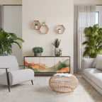 WATERCOLOUR PEAKS Sideboard mit 3 Türen in Schwarz