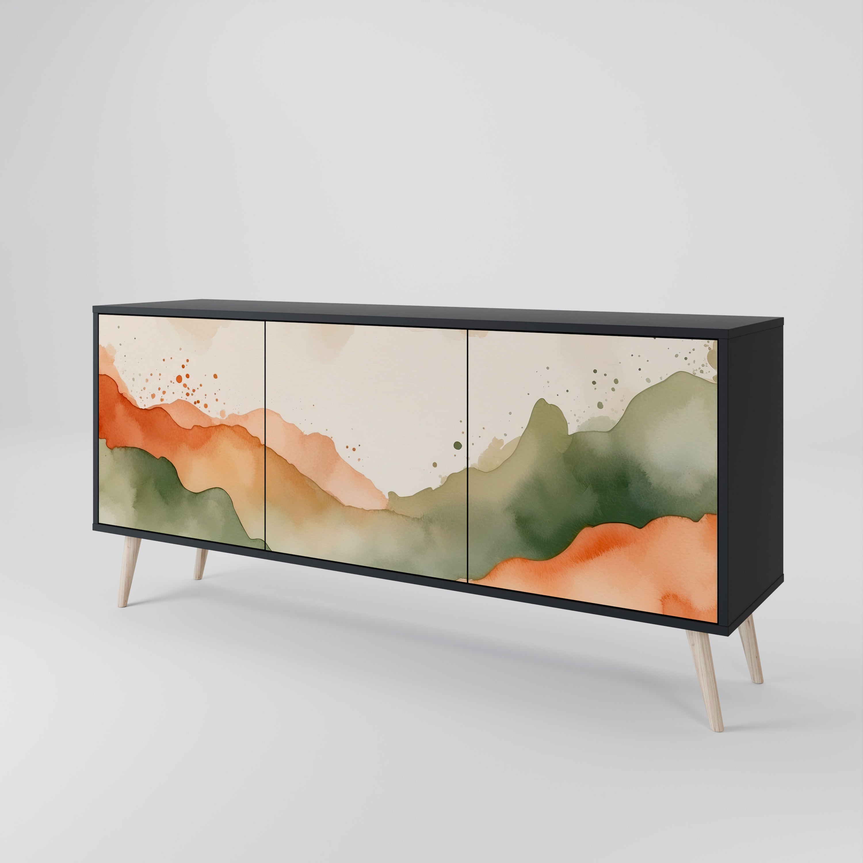 WATERCOLOUR PEAKS 3-türiges Sideboard