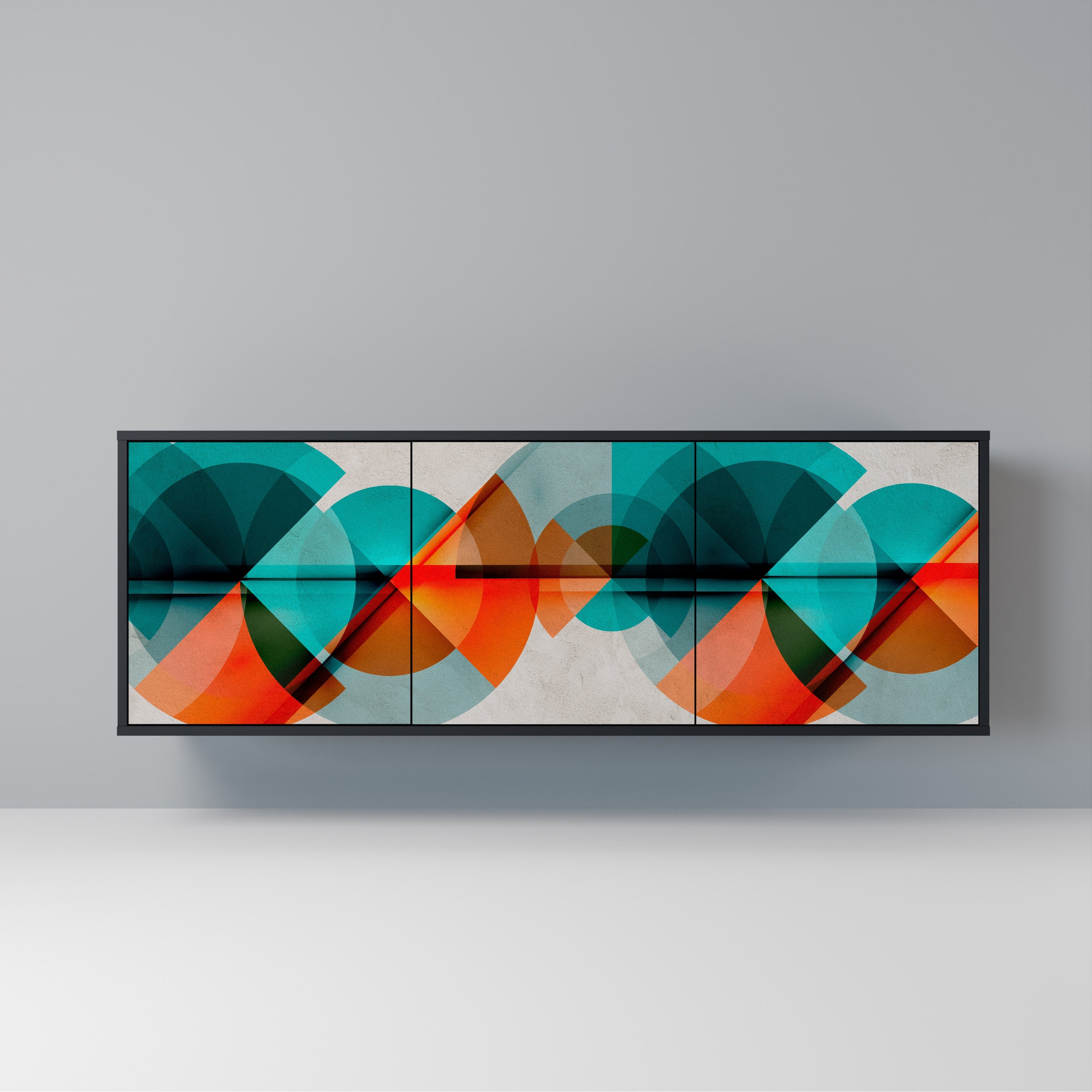 CIRCULAR RHAPSODY Sideboard mit 3 Türen in Schwarz