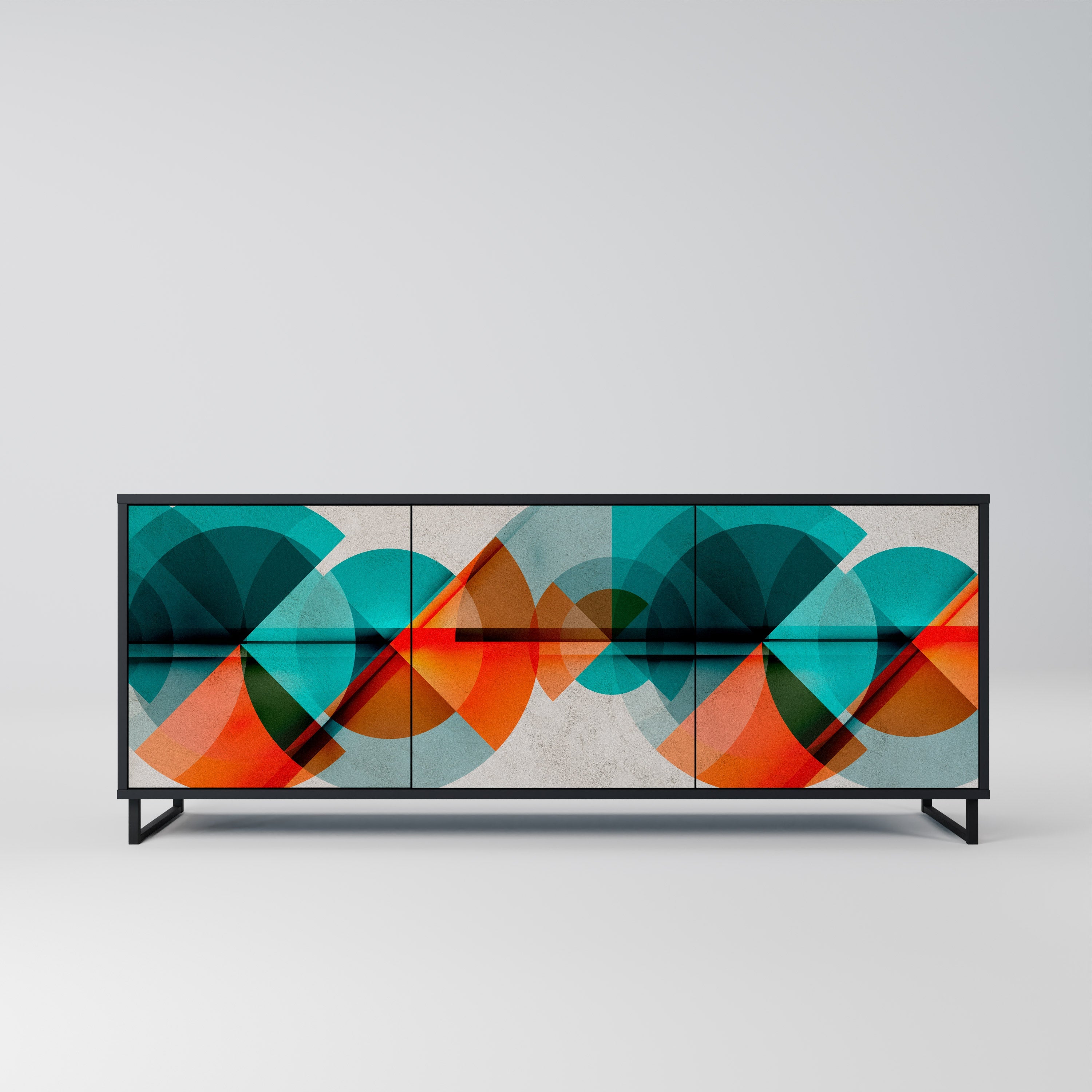 CIRCULAR RHAPSODY Sideboard mit 3 Türen in Schwarz