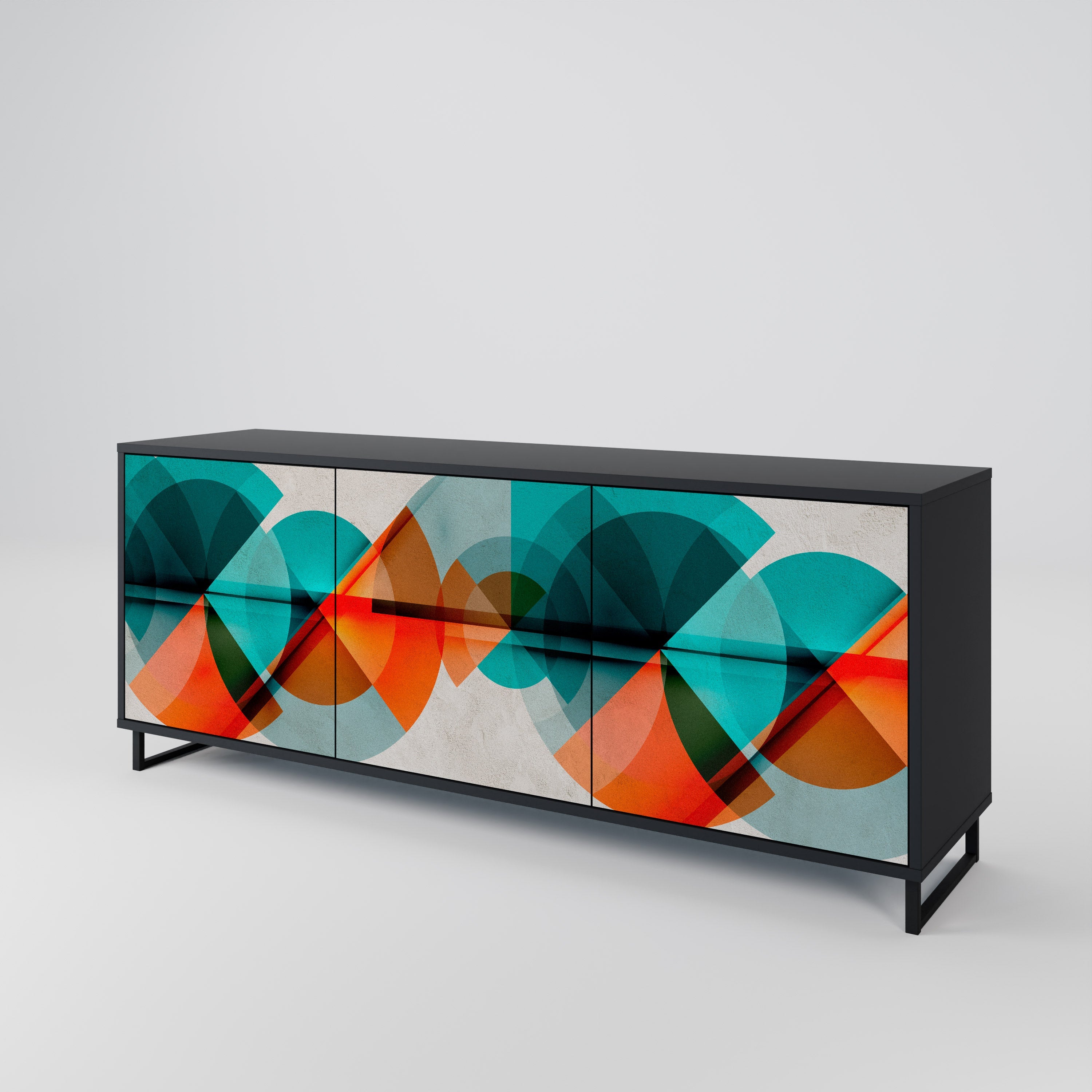CIRCULAR RHAPSODY Sideboard mit 3 Türen in Schwarz