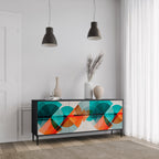 CIRCULAR RHAPSODY Sideboard mit 3 Türen in Schwarz