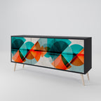 CIRCULAR RHAPSODY Sideboard mit 3 Türen in Schwarz