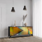 PIERCING SHARPNESS Sideboard mit 3 Türen in Schwarz