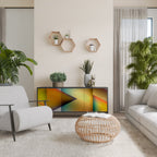 PIERCING SHARPNESS Sideboard mit 3 Türen in Schwarz