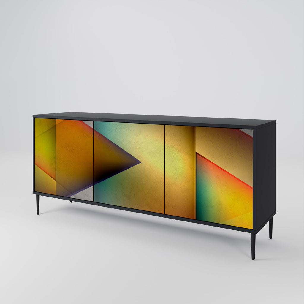 PIERCING SHARPNESS 3-türiges Sideboard in Schwarz