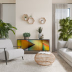 PIERCING SHARPNESS Sideboard mit 3 Türen in Schwarz