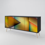 PIERCING SHARPNESS Sideboard mit 3 Türen in Schwarz