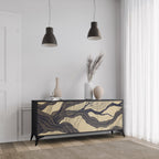 UNIFIED FRAGMENTS Sideboard mit 3 Türen in Schwarz