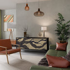 UNIFIED FRAGMENTS Sideboard mit 3 Türen in Schwarz