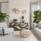 UNIFIED FRAGMENTS Sideboard mit 3 Türen in Schwarz