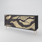 UNIFIED FRAGMENTS Sideboard mit 3 Türen in Schwarz
